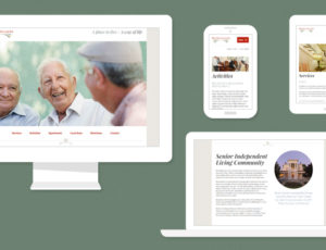 Mobile responsive website design for Branchlands, Retirement Community