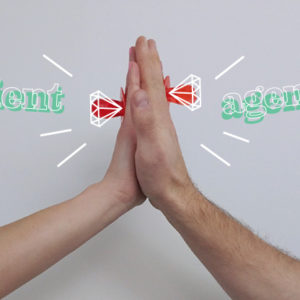 high five between client and agency