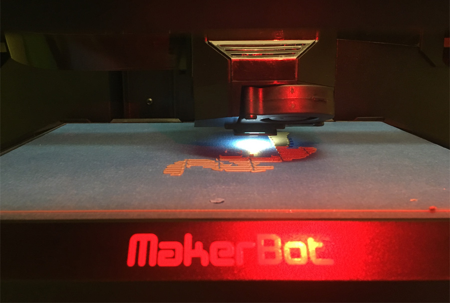 MakerBot 3D printer in Charlottesville library