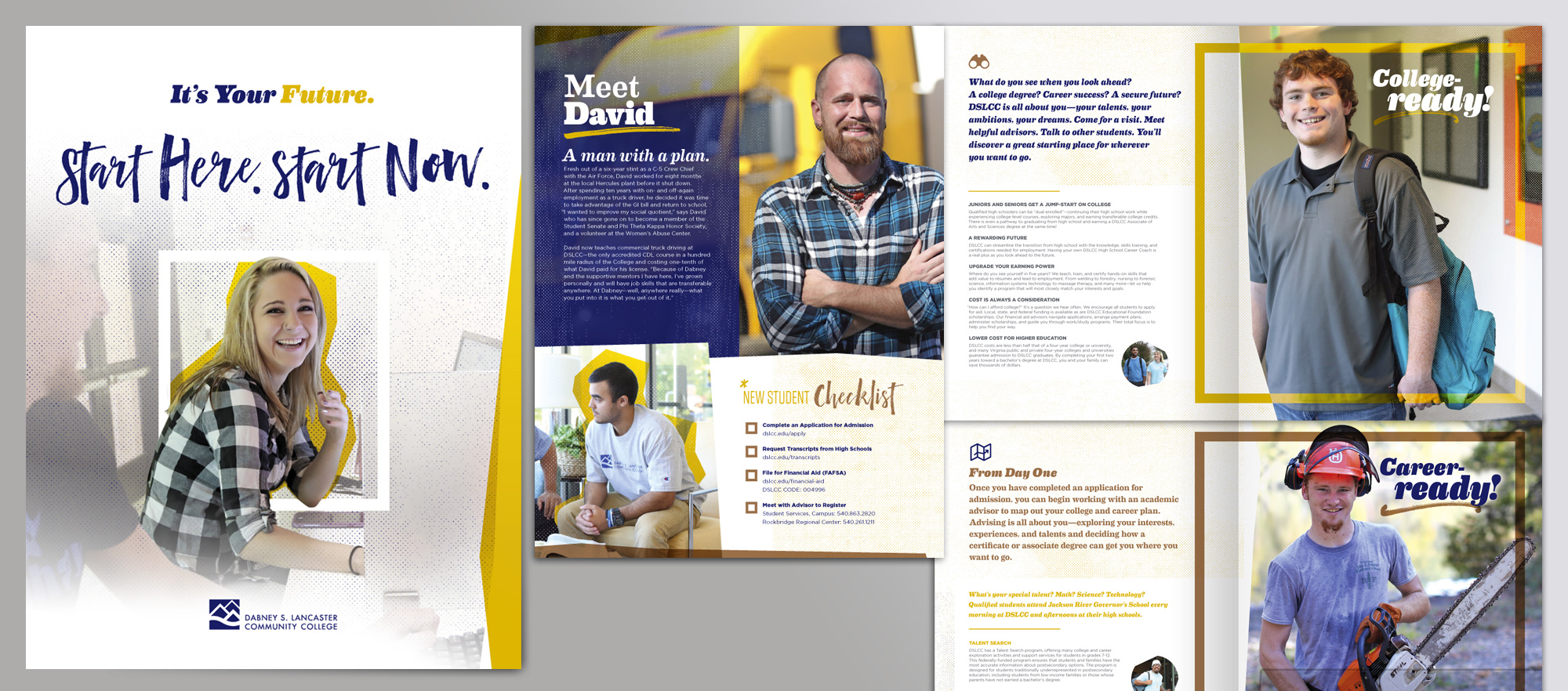 Community college viewbook brochure design for DSLCC