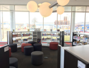 Seating area of the Cedar Rapids Library