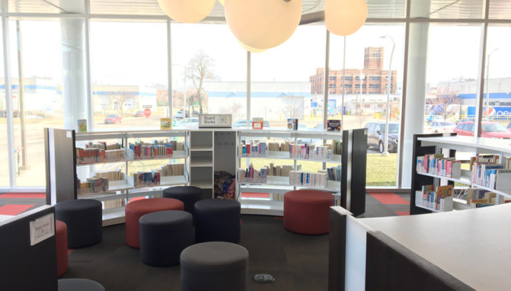 Seating area of the Cedar Rapids Library
